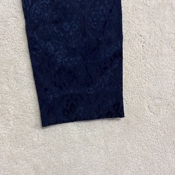 White House Black Market Blue Jacquard Slim Ankle Pants Size 0 P Printed - Picture 5 of 7
